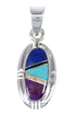 Sterling Silver And Multicolor Inlay Southwestern Slide Pendant YX67849